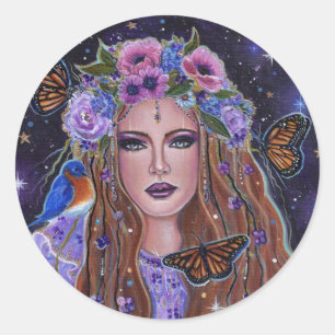 Persephone goddess by Renee L Lavoie Classic Round Sticker