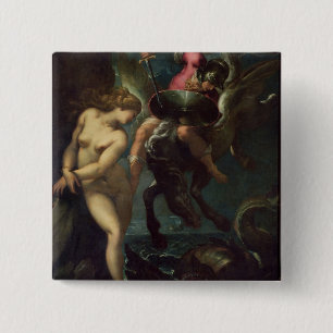 Perseus and Andromeda, c.1610 (oil on canvas) 2 Inch Square Button
