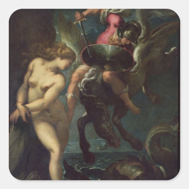 Perseus and Andromeda, c.1610 (oil on canvas) Square Sticker (Front)