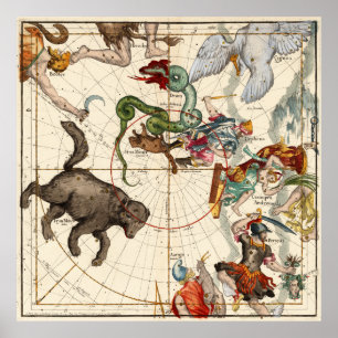 Perseus, Hercules, Cassiopea and  Andromeda Poster