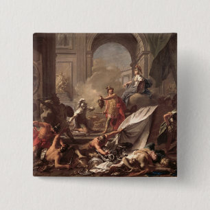 Perseus, under the protection of Minerva 2 Inch Square Button