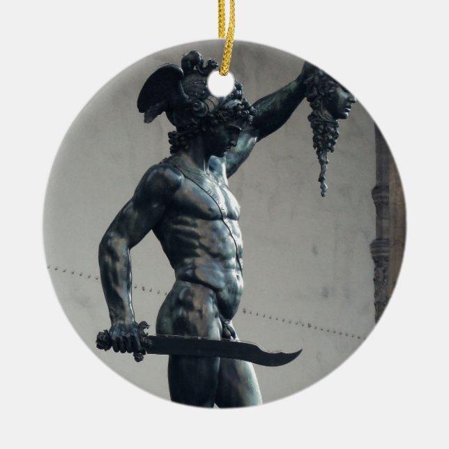 Perseus With The Head Of Medusa Ceramic Ornament (Front)