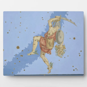Perseus with the head of Medusa, from 'Uranometria Plaque