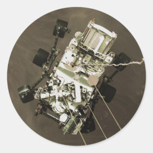 Perseverance Arrives at Mars Classic Round Sticker