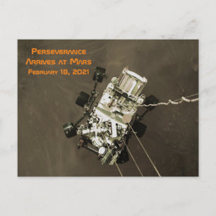 Perseverance Arrives at Mars (Matte) Postcard