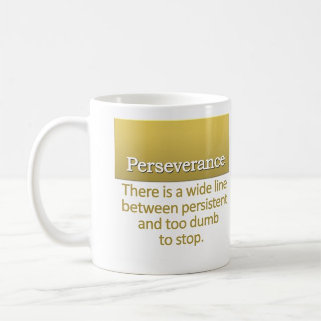 Perseverance Definition Coffee Mug (Left)