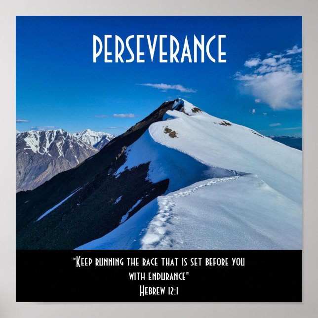 Perseverance Motivational Scripture Poster (Front)