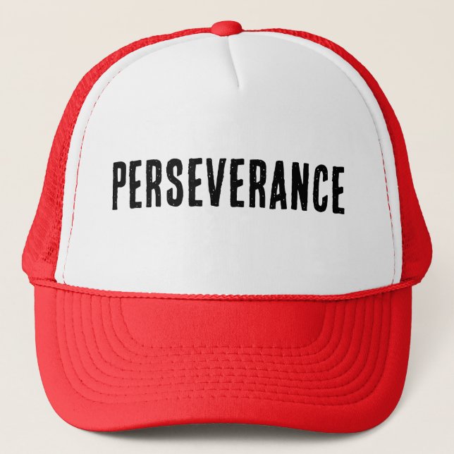 "PERSEVERANCE" | One-Word Phrase |  Trucker Hat (Front)