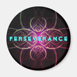 Perseverance Purple Fantasy Medallion Magnet