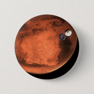 Perseverance Rover Casting Off Its Cruise Stage. 2 Inch Round Button