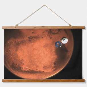 Perseverance Rover Casting Off Its Cruise Stage. Hanging Tapestry