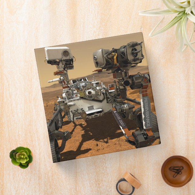 Perseverance Rover Operating On Surface Of Mars. Binder (In Situ)