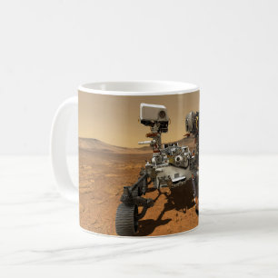 Perseverance Rover Operating On Surface Of Mars. Coffee Mug