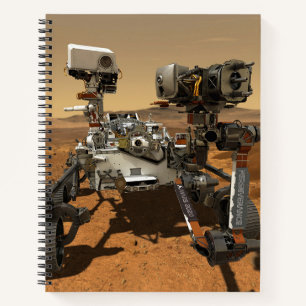 Perseverance Rover Operating On Surface Of Mars. Notebook