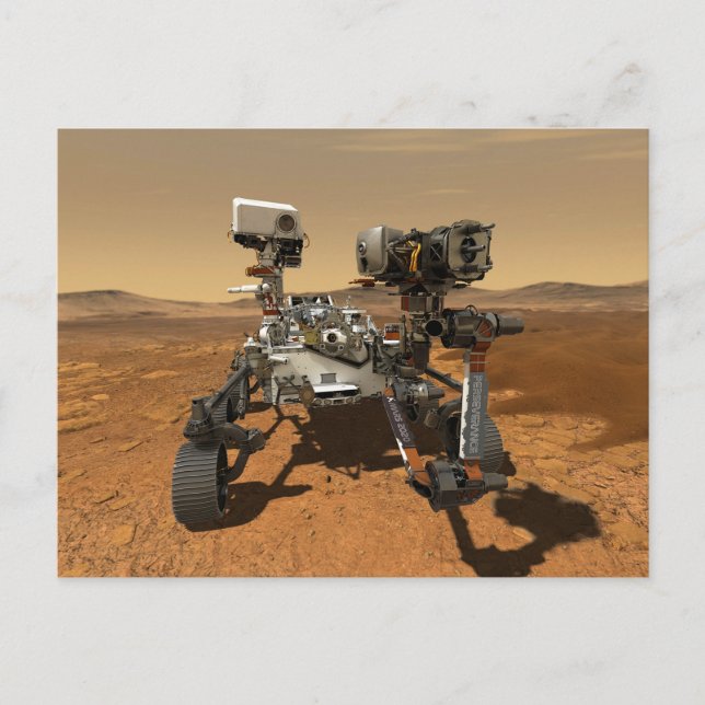 Perseverance Rover Operating On Surface Of Mars. Postcard (Front)