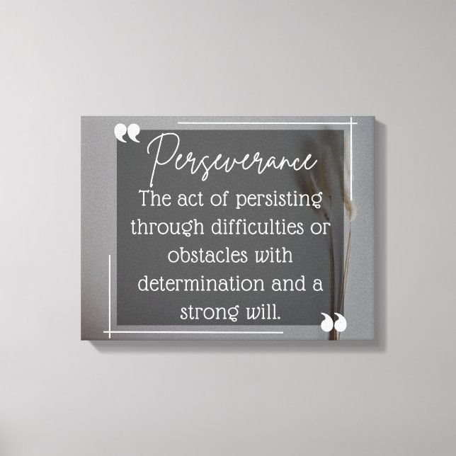 Persévérance Toile Inspirationnelle (Recto)