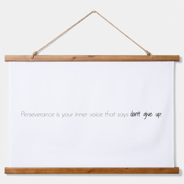 Perseverance Wood Topped Wall Tapestry (Front)