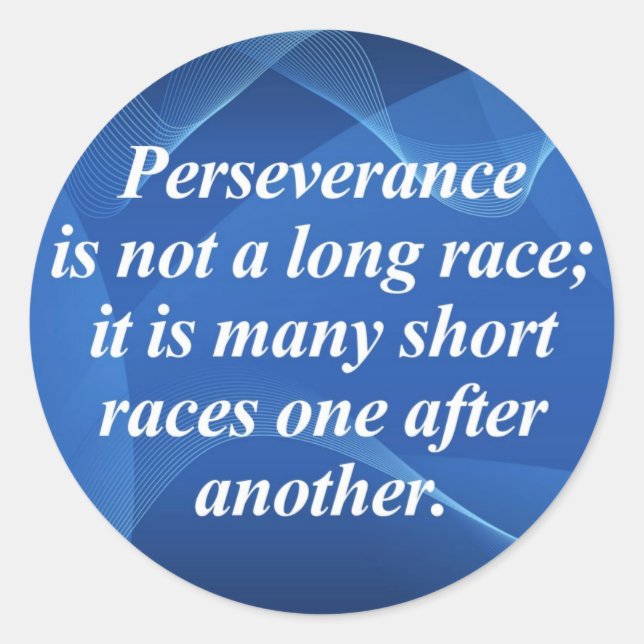 Perseverence Classic Round Sticker (Front)