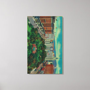Pershing Square showing the Los Angeles Canvas Print