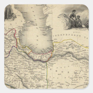 Persia 6 square sticker