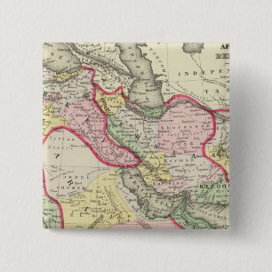 Persia, Arabia, Turkey, Afghanistan, Beloochistan 2 Inch Square Button