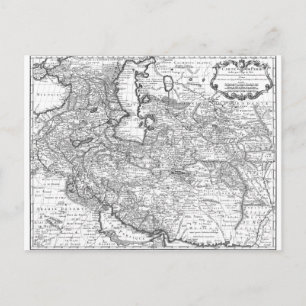 Persia Map 1724 Postcard