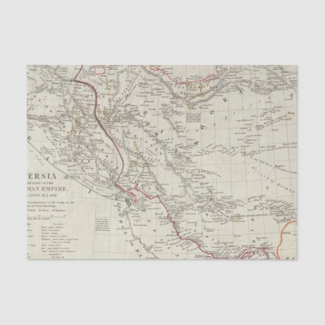 Persia, Ottoman Empire Tissue Paper (Front)