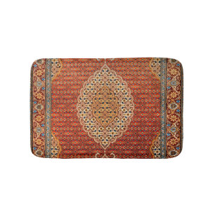 Persia Red Blue Orange Yellow  Bath Mat
