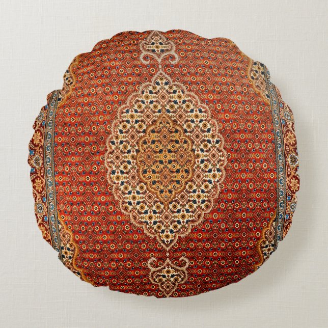 Persia Red Blue Orange Yellow  Round Pillow (Front)