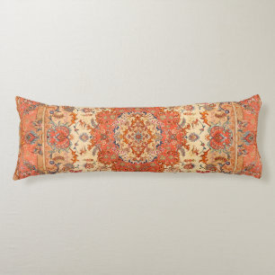 Persia Tabriz Dusty Tan Red Blush  Body Pillow