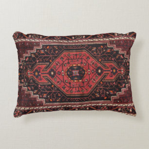 Persian Antique Vintage Red Eastern Accent Rug Pillow