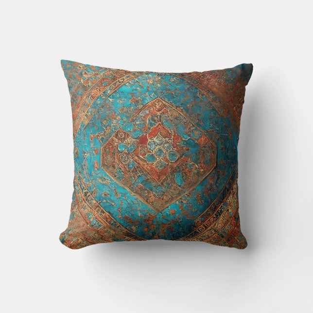 Persian Beautiful Old Pattern Popular Collection Throw Pillow (Front)