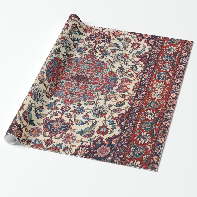 Persian Blue Creme  Wrapping Paper (Unrolled)