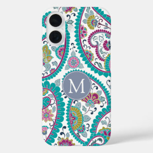 Persian Boteh Paisley Pattern Monogram Samssung C iPhone 16 Case