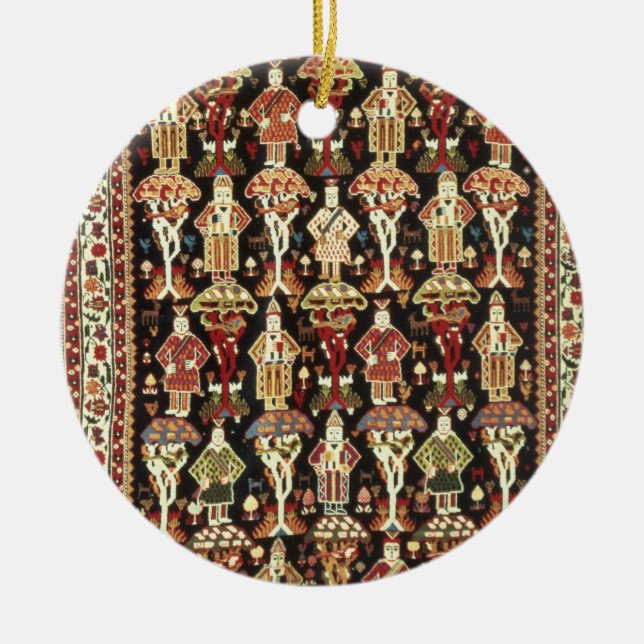 Persian carpet, 19th-20th century ceramic ornament (Front)