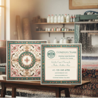 Persian Carpet Cleaning Square Business Card