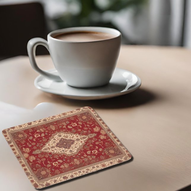 Persian  carpet look  design  square paper coaster (Creator Uploaded)
