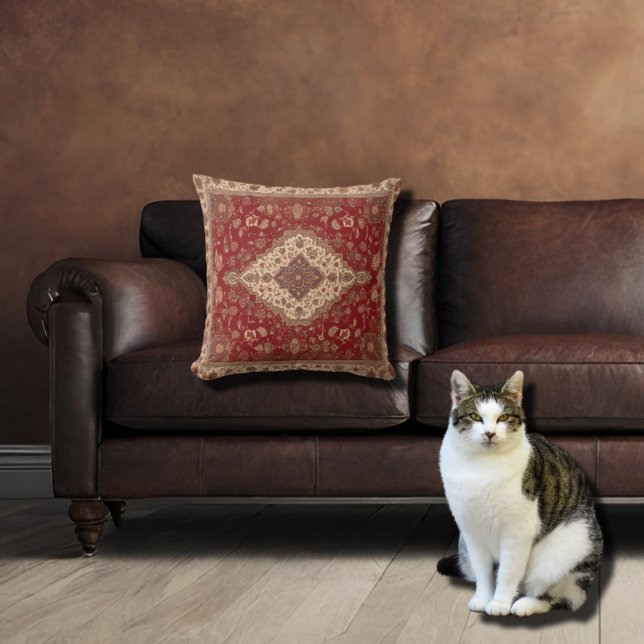 Persian  carpet look  design  throw pillow (Creator Uploaded)