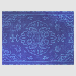 Persian carpet   look  in blue tissue paper
