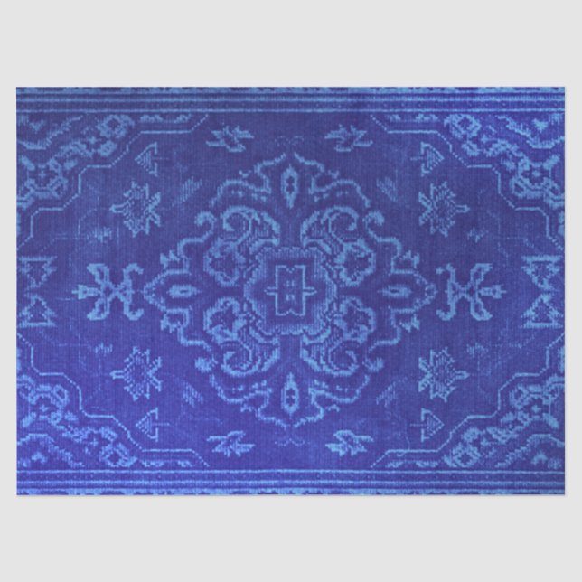 Persian carpet   look  in blue tissue paper (Front)