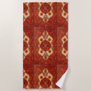 Persian carpet look in copper colour beach towel