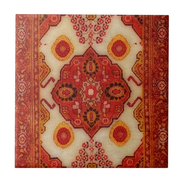 Persian carpet look in copper colour tile (Front)