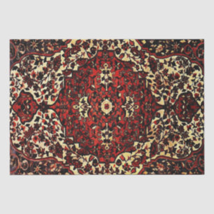Persian carpet look in dark red and cream  tissue paper