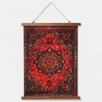 Persian carpet look in rose tinted field