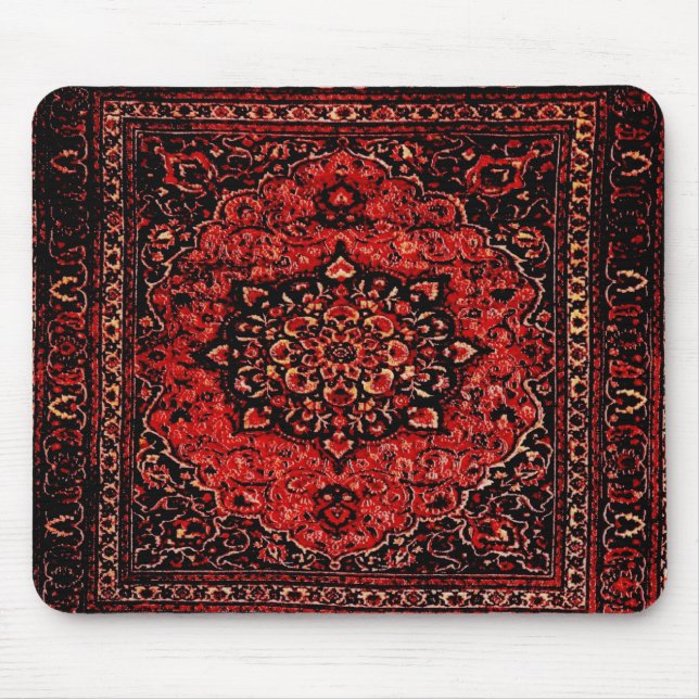 Persian carpet look in rose tinted field mouse pad (Front)