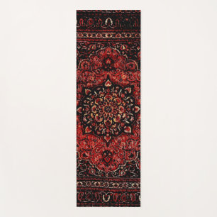 Persian carpet look in rose tinted field  yoga mat