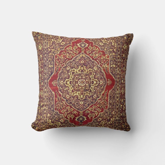 Persian carpet   look -  Tabris Outdoor Pillow (Front)