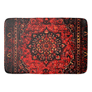 Persian carpet look with  rose  field   bath mat