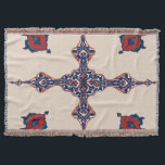 Persian Carpet motif Throw Blanket<br><div class="desc">The art of rug weaving in has its roots in the culture and customs of its people and their instinctive feelings. Weavers mix elegant patterns with a myriad of colours. The Iranian carpet is similar to the Persian garden: full of florae, birds and etc.Our pioneering designers have designed by their...</div>