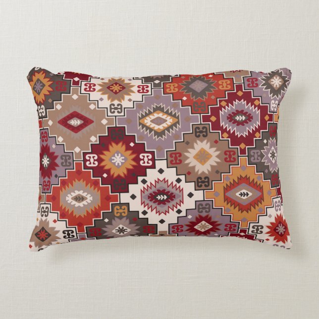 Persian carpet original design, tribal texture. Ea Accent Pillow (Front)